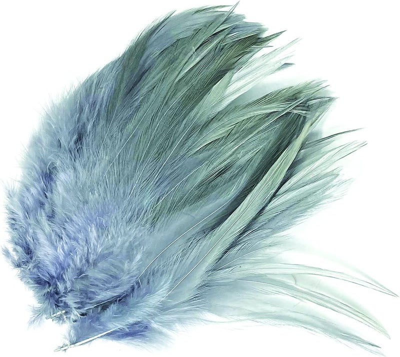 Creative Angler Saddle Hackle Fly Tying Materials - Natural Feathers for Wet Flies, Rooster Feathers, Hair Feathers for Crafts, Fly Tying Kit - Small Feathers Combo Pack of Steelhead Colored Feathers - Image 1